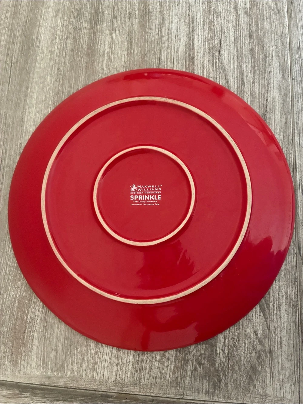 Set of 2 Maxwell Williams Red Sprinkle Dinner Plates - Polka Dots